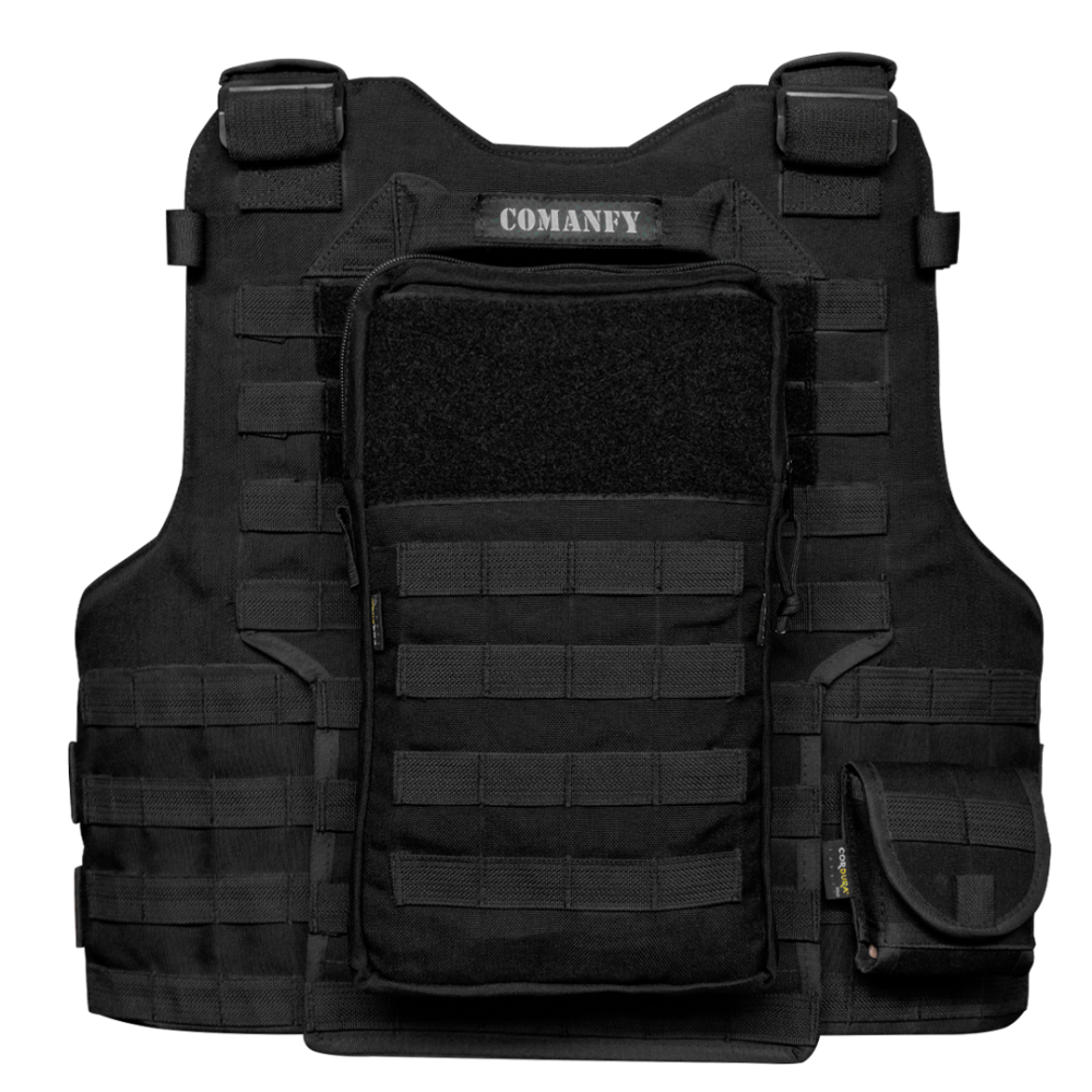 CAPA DE COLETE COMANFY® ARMOR IIIA - PRETO COMBO RAIO PMCE