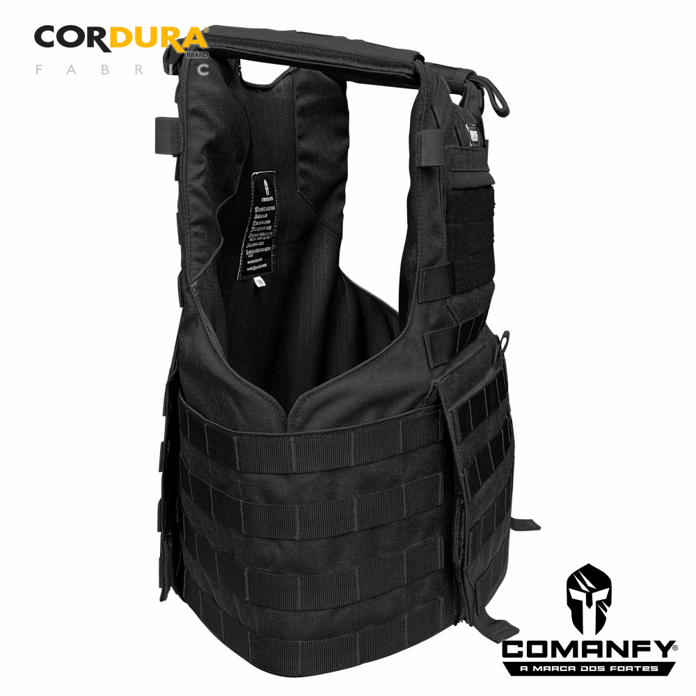 CAPA DE COLETE COMANFY® PREDADOR G5 IIIA - PRETO