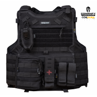 CAPA DE COLETE COMANFY® G6 IIIA - PRETO ( 4 MÓDULOS)