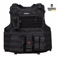 CAPA DE COLETE COMANFY® G6 IIIA - PRETO ( 4 MÓDULOS)