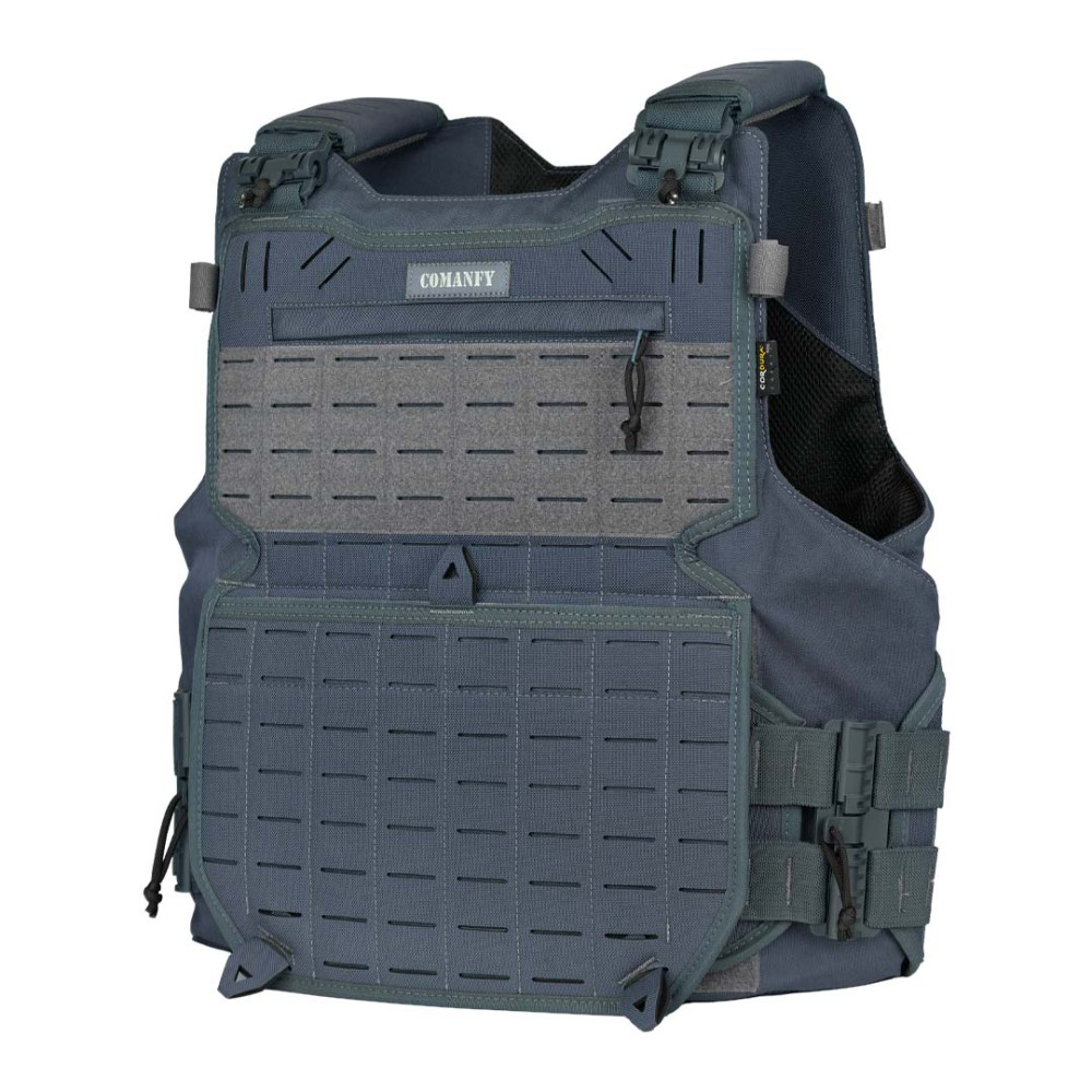 CAPA DE COLETE COMANFY® GLADIADOR IIIA LASER CUT - CINZA BANDEIRANTE 