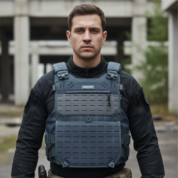 CAPA DE COLETE COMANFY® GLADIADOR IIIA LASER CUT - CINZA BANDEIRANTE 