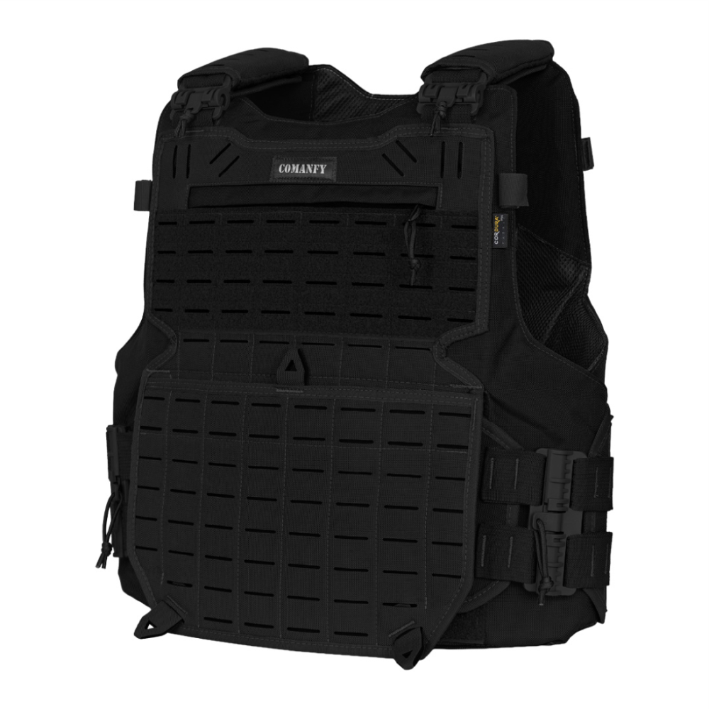 CAPA DE COLETE COMANFY® GLADIADOR IIIA LASER CUT - PRETO 