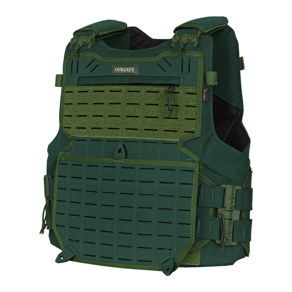 CAPA DE COLETE COMANFY® GLADIADOR IIIA LASER CUT - VERDE MILITAR