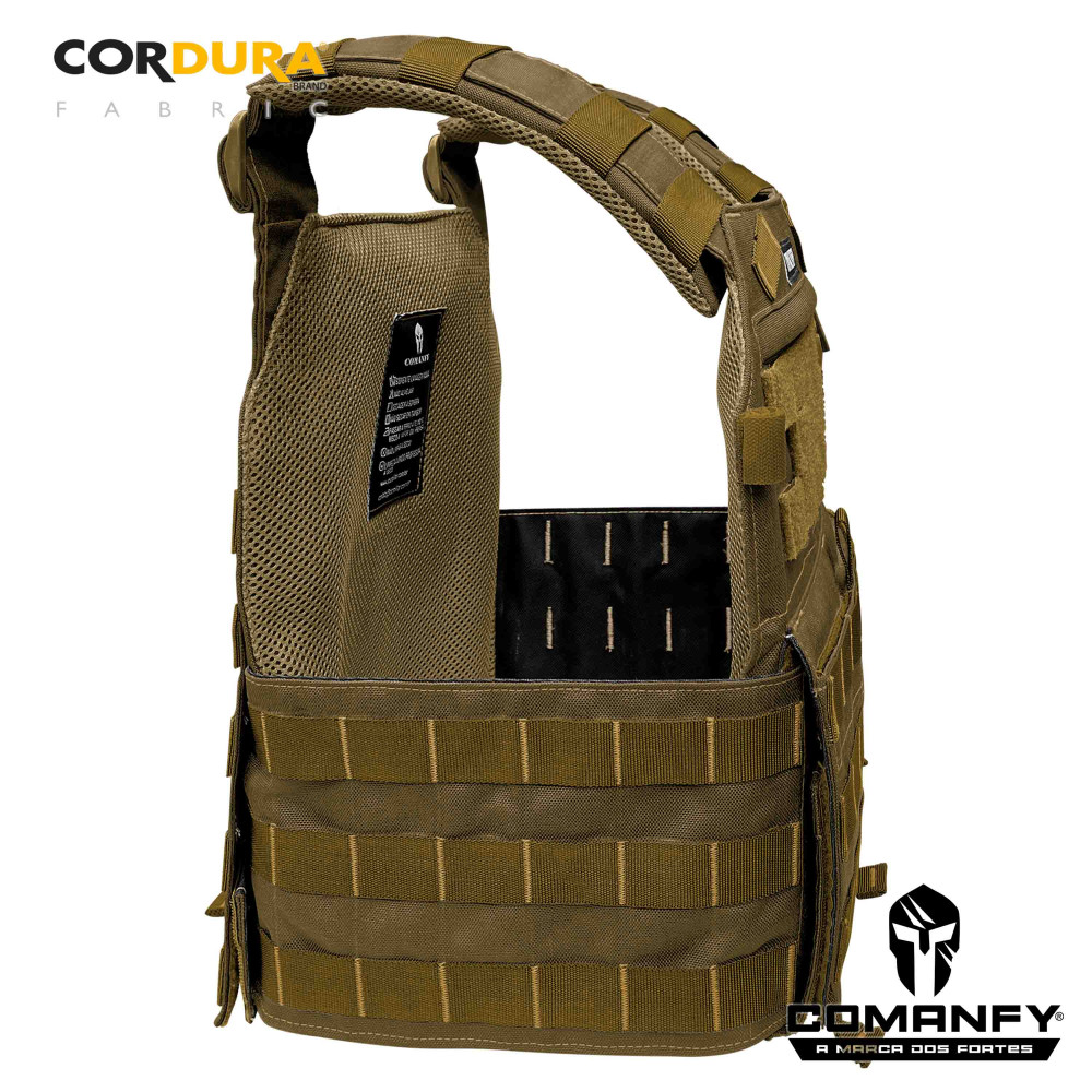 CAPA DE COLETE COMANFY® PLATE CARRIER EM CORDURA® 1000D - COYOTE