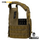 CAPA DE COLETE COMANFY® PLATE CARRIER EM CORDURA® 1000D - COYOTE