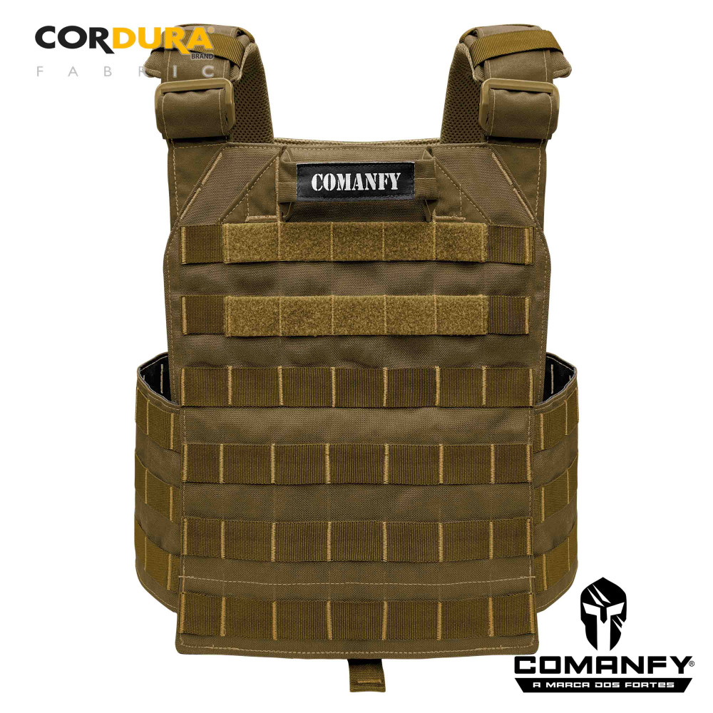 CAPA DE COLETE COMANFY® PLATE CARRIER EM CORDURA® 1000D - COYOTE