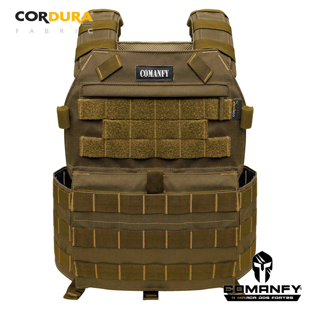 CAPA DE COLETE COMANFY® PLATE CARRIER EM CORDURA® 1000D - COYOTE