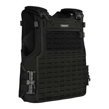 CAPA DE COLETE COMANFY® SPARTA LASER CUT - PRETO 