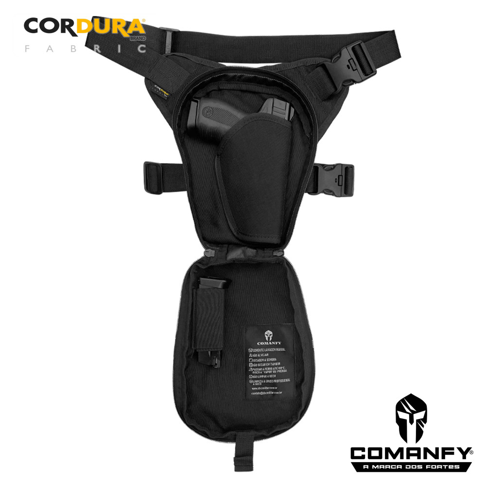 POCHETE DE PERNA COMANFY C/ SAQUE RÁPIDO - PRETO