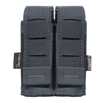 PORTA CARREGADOR DE PISTOLA DUPLO LASER CUT - CINZA PMESP