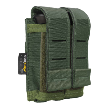 PORTA CARREGADOR DE PISTOLA DUPLO LASER CUT - VERDE MILITAR PORTA CARREGADOR DE PISTOLA DUPLO LASER CUT - VERDE MILITAR