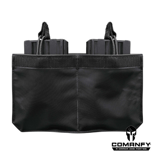 PORTA CARREGADOR FZ 7.62 DUPLO CANGURU - PRETO