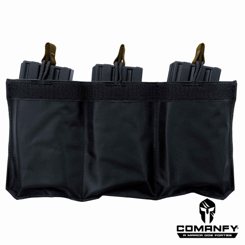 PORTA CARREGADOR FZ 5.56 TRIPLO CANGURU - FITA DETALHE COYOTE