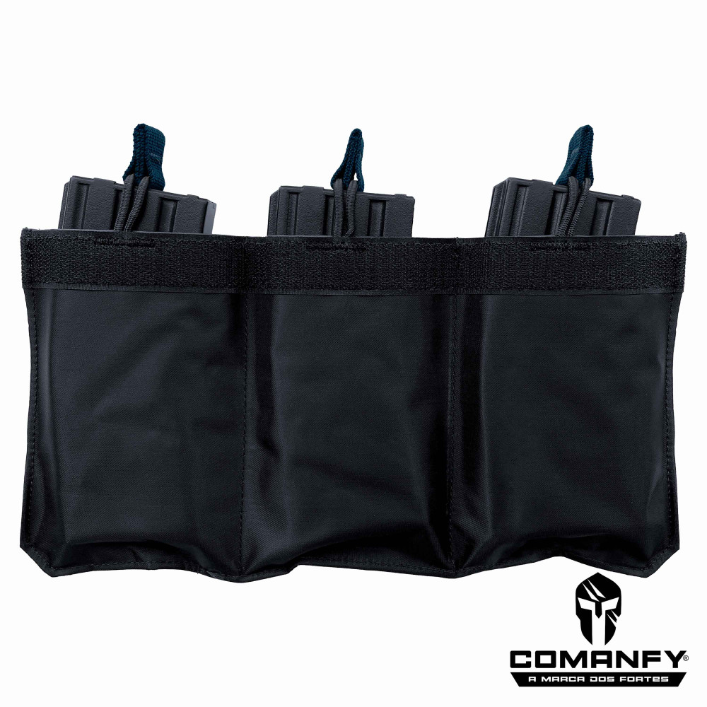 PORTA CARREGADOR FZ 5.56 TRIPLO CANGURU - FITA DETALHE DARK NAVY