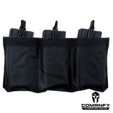 PORTA CARREGADOR FZ 5.56 TRIPLO CANGURU - FITA DETALHE PRETO