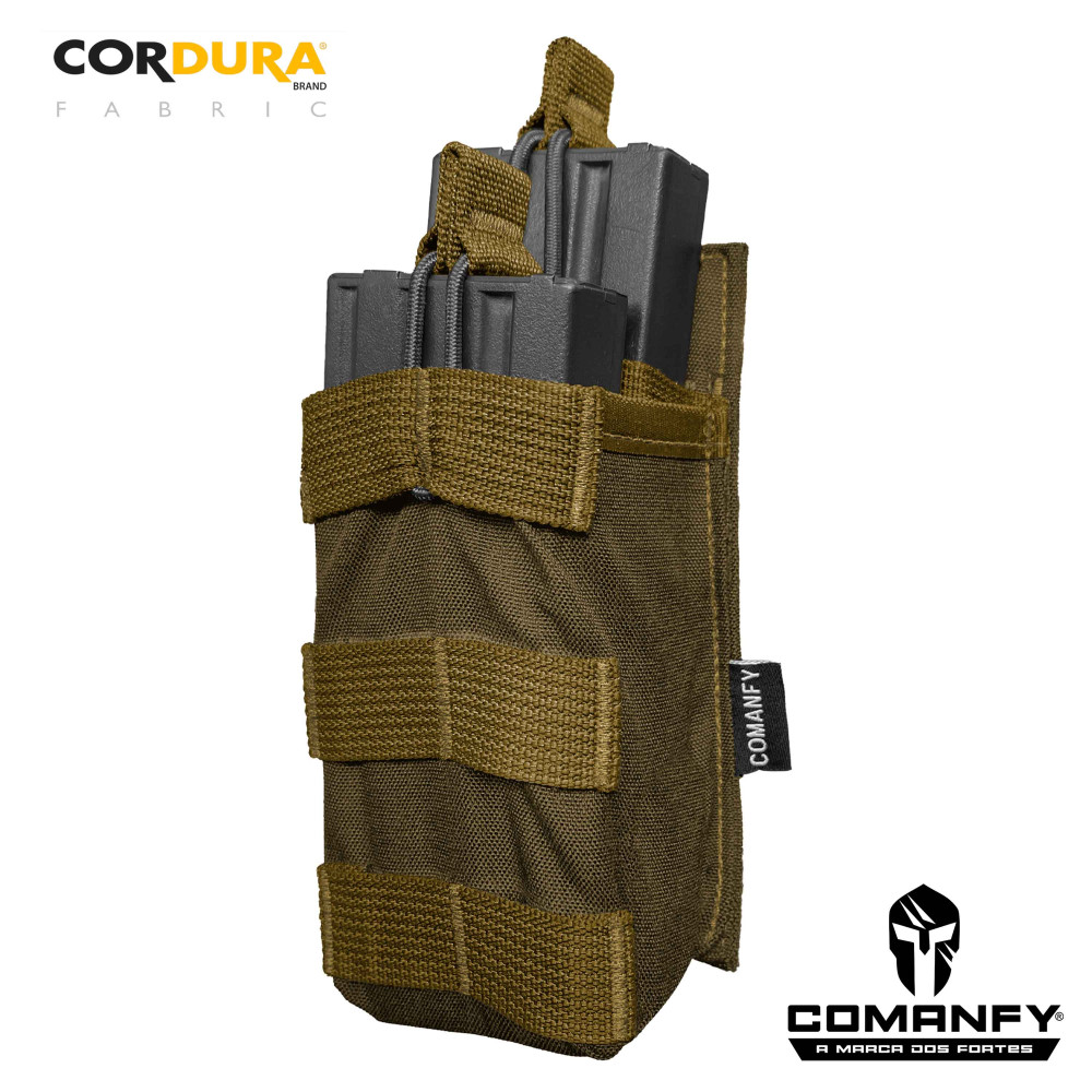PORTA CARREGADOR FUZIL 5.56 ELÁSTICO EM CORDURA® 1000D - COYOTE